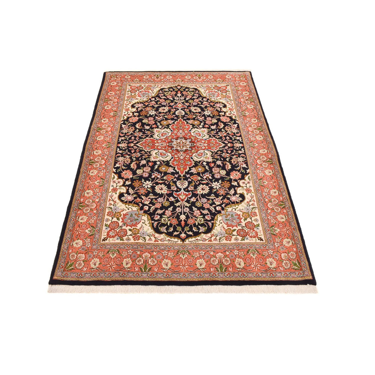 Persisk matta - Ghom - Kunglig - 227 x 140 cm - mörkblå