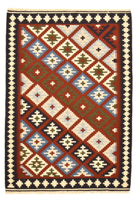 Kelim Carpet - orientalisk matta - 145 x 100 cm - flerfärgad
