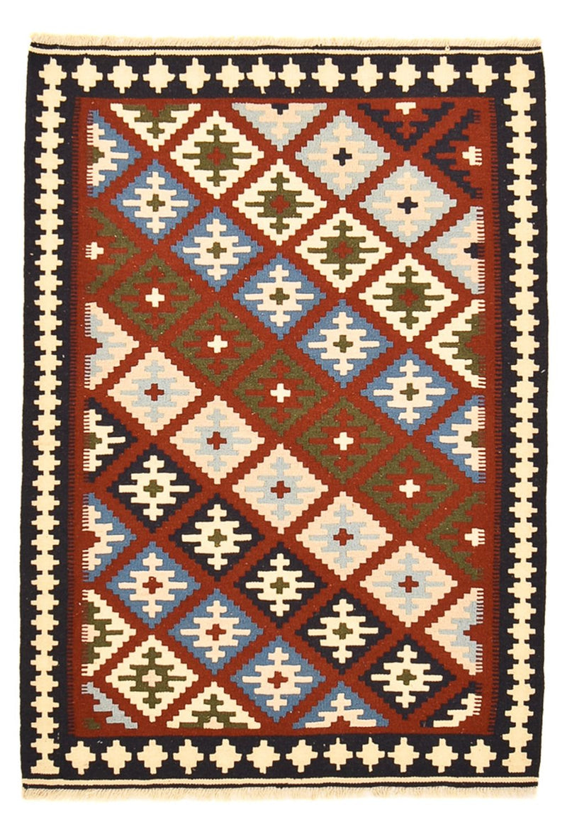 Kelim Carpet - orientalisk matta - 145 x 100 cm - flerfärgad