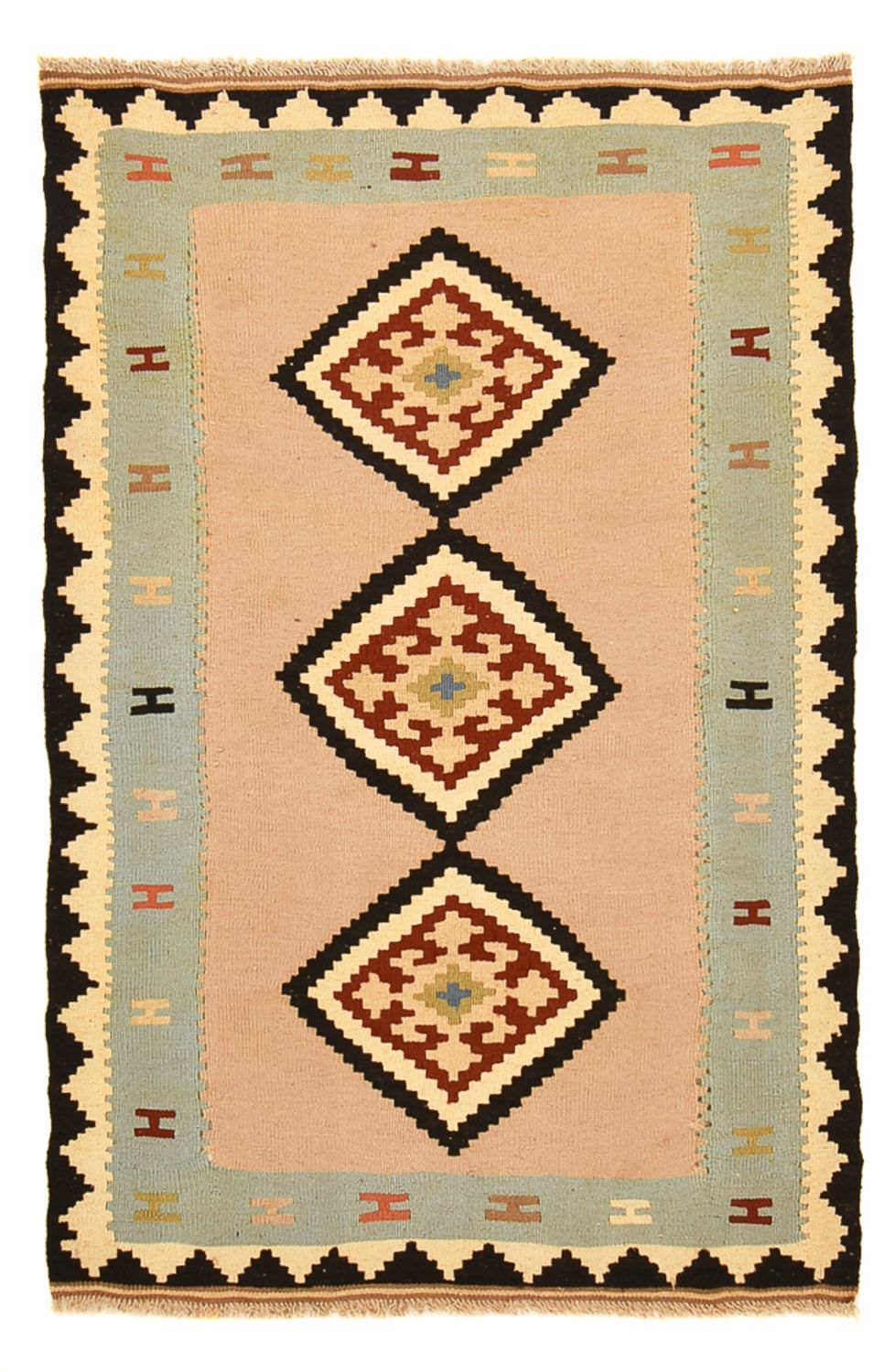 Kelim Carpet - orientalisk matta - 155 x 100 cm - flerfärgad