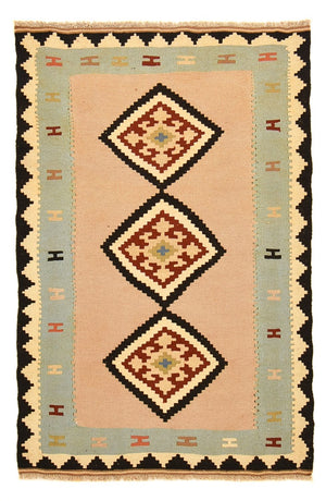 Kelim Carpet - orientalisk matta - 155 x 100 cm - flerfärgad