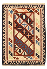 Kelim Carpet - orientalisk matta - 147 x 102 cm - flerfärgad
