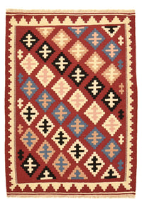 Kelim Carpet - orientalisk matta - 145 x 102 cm - flerfärgad