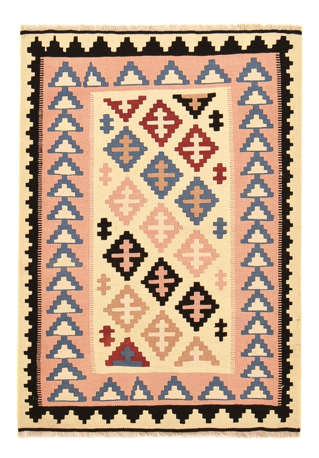 Kelim Carpet - orientalisk matta - 145 x 100 cm - flerfärgad