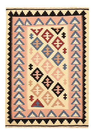 Kelim Carpet - orientalisk matta - 145 x 100 cm - flerfärgad