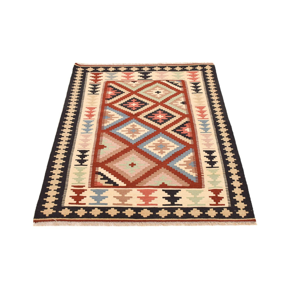 Kelim Carpet - orientalisk matta - 150 x 103 cm - flerfärgad