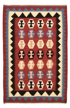Kelim Carpet - orientalisk matta - 150 x 98 cm - flerfärgad
