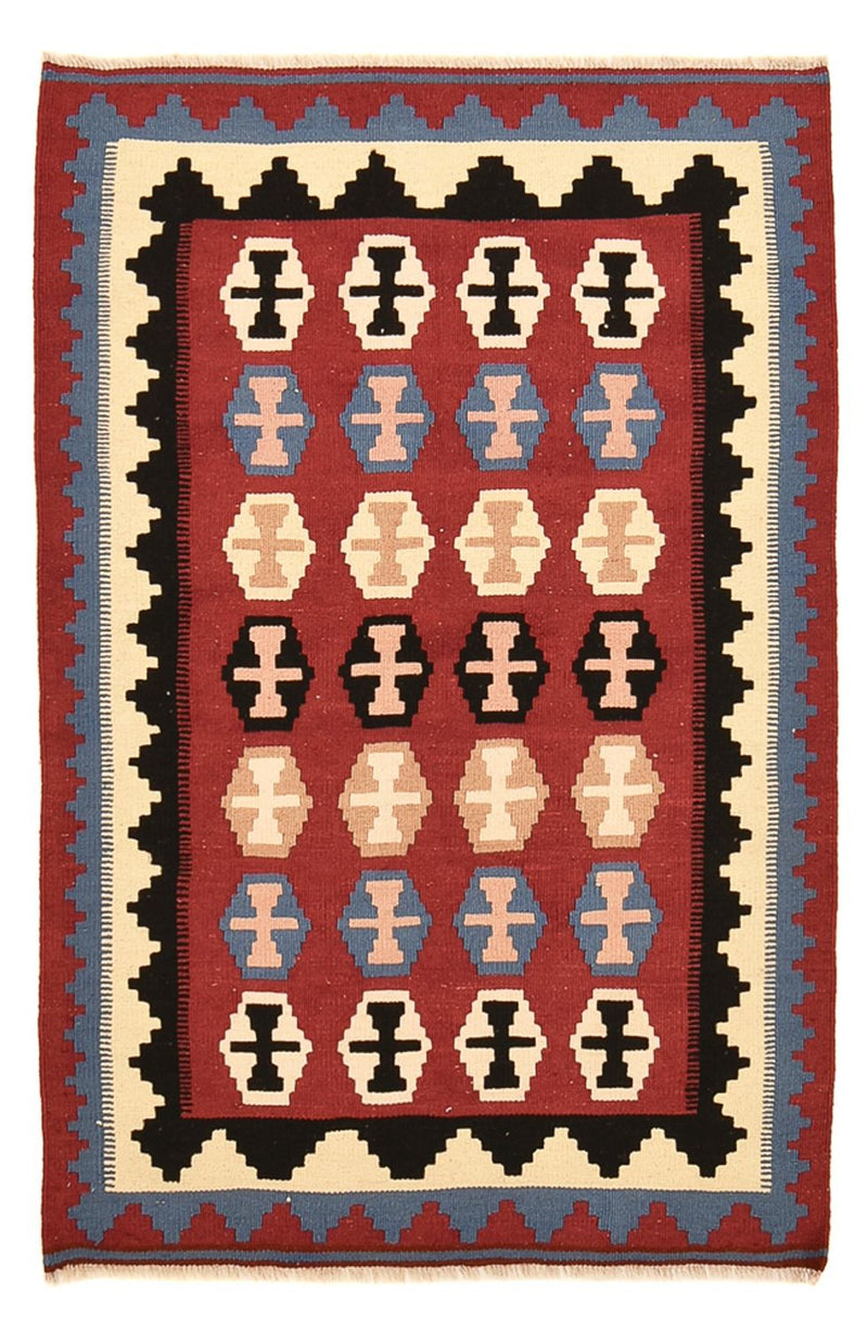 Kelim Carpet - orientalisk matta - 150 x 98 cm - flerfärgad