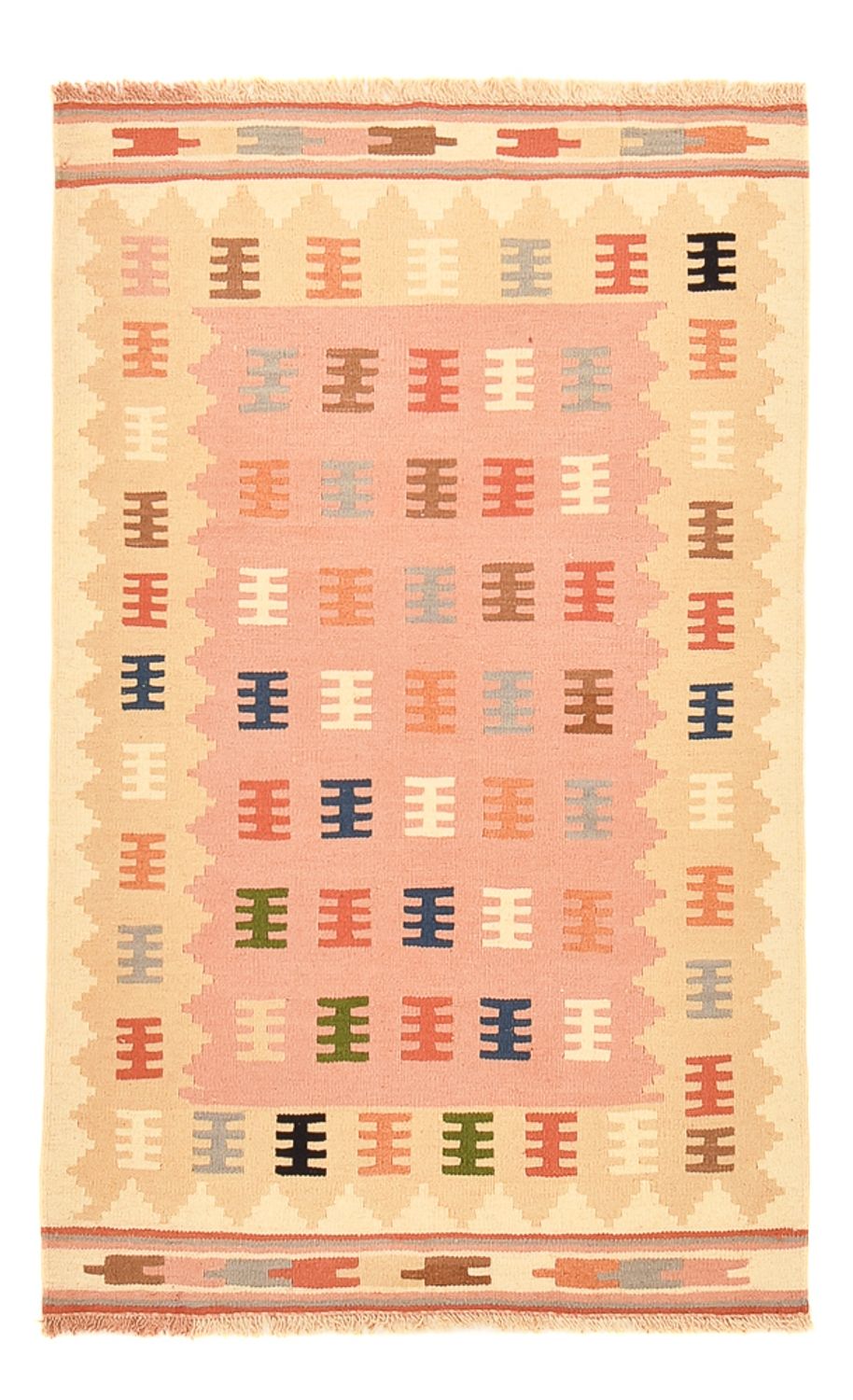 Kelim Carpet - orientalisk matta - 150 x 94 cm - flerfärgad