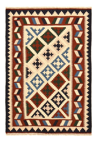 Kelim Carpet - orientalisk matta - 148 x 100 cm - flerfärgad