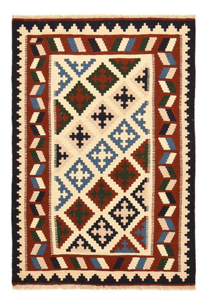 Kelim Carpet - orientalisk matta - 148 x 100 cm - flerfärgad
