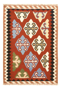 Kelim Carpet - orientalisk matta - 146 x 100 cm - flerfärgad