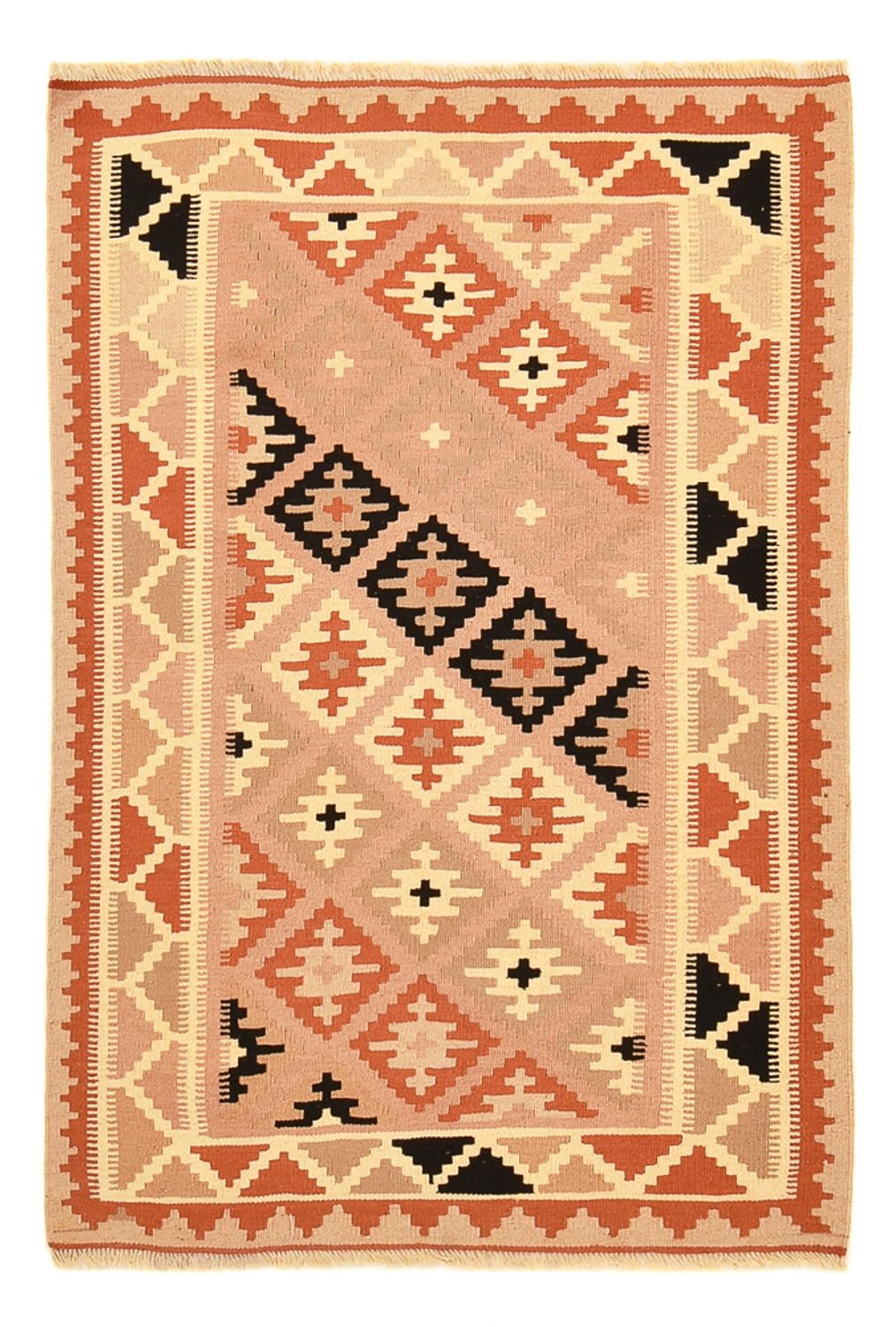 Kelim Carpet - orientalisk matta - 150 x 100 cm - flerfärgad