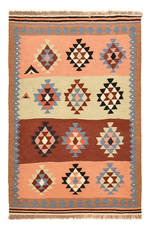 Kelim Carpet - orientalisk matta - 150 x 100 cm - flerfärgad