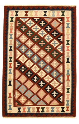 Kelim Carpet - orientalisk matta - 150 x 100 cm - flerfärgad