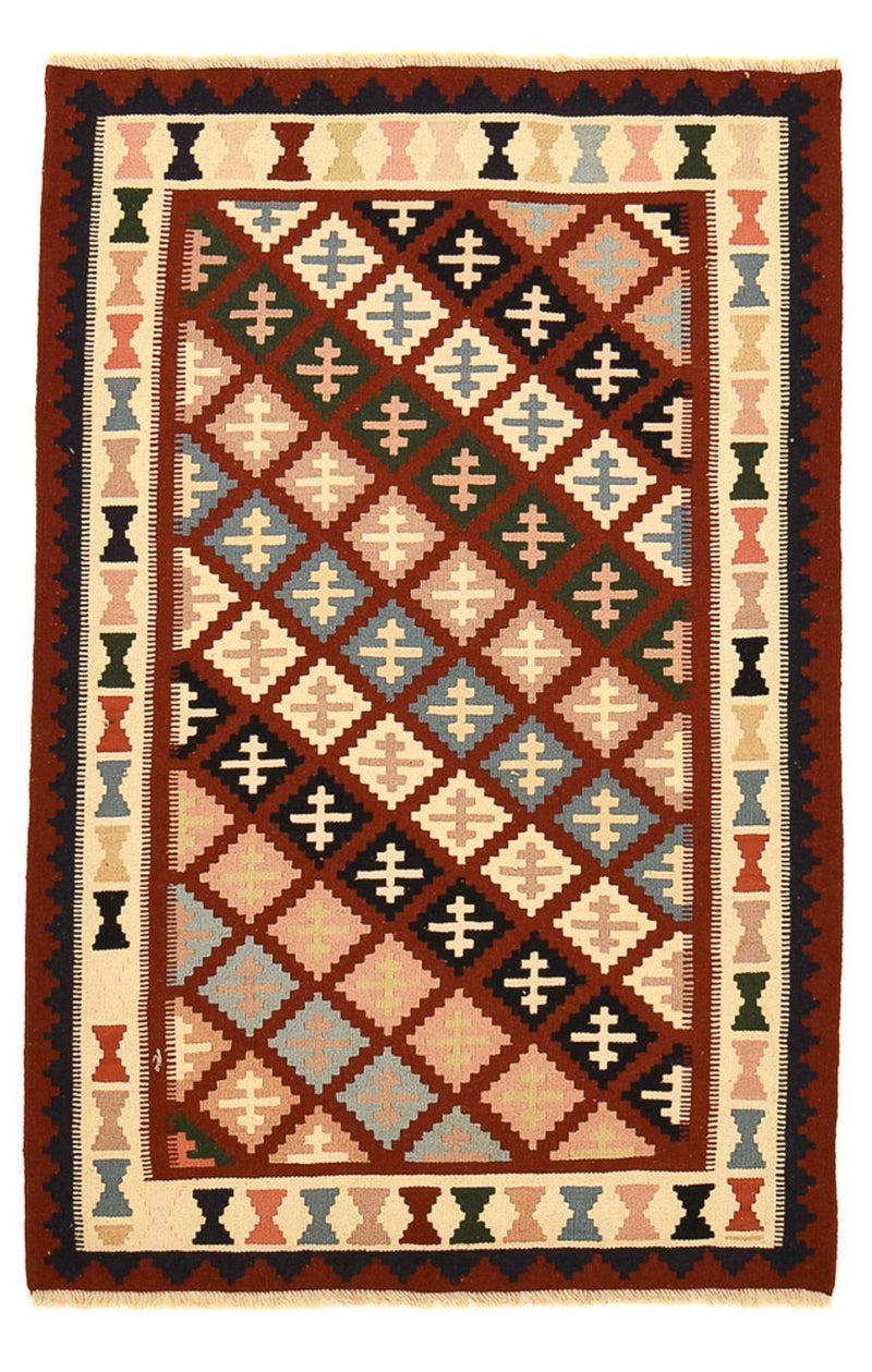 Kelim Carpet - orientalisk matta - 150 x 100 cm - flerfärgad