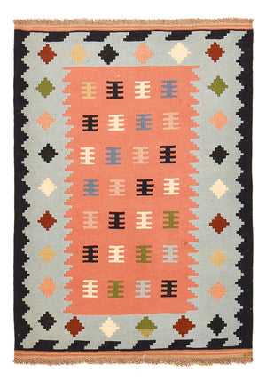 Kelim Carpet - orientalisk matta - 143 x 100 cm - flerfärgad