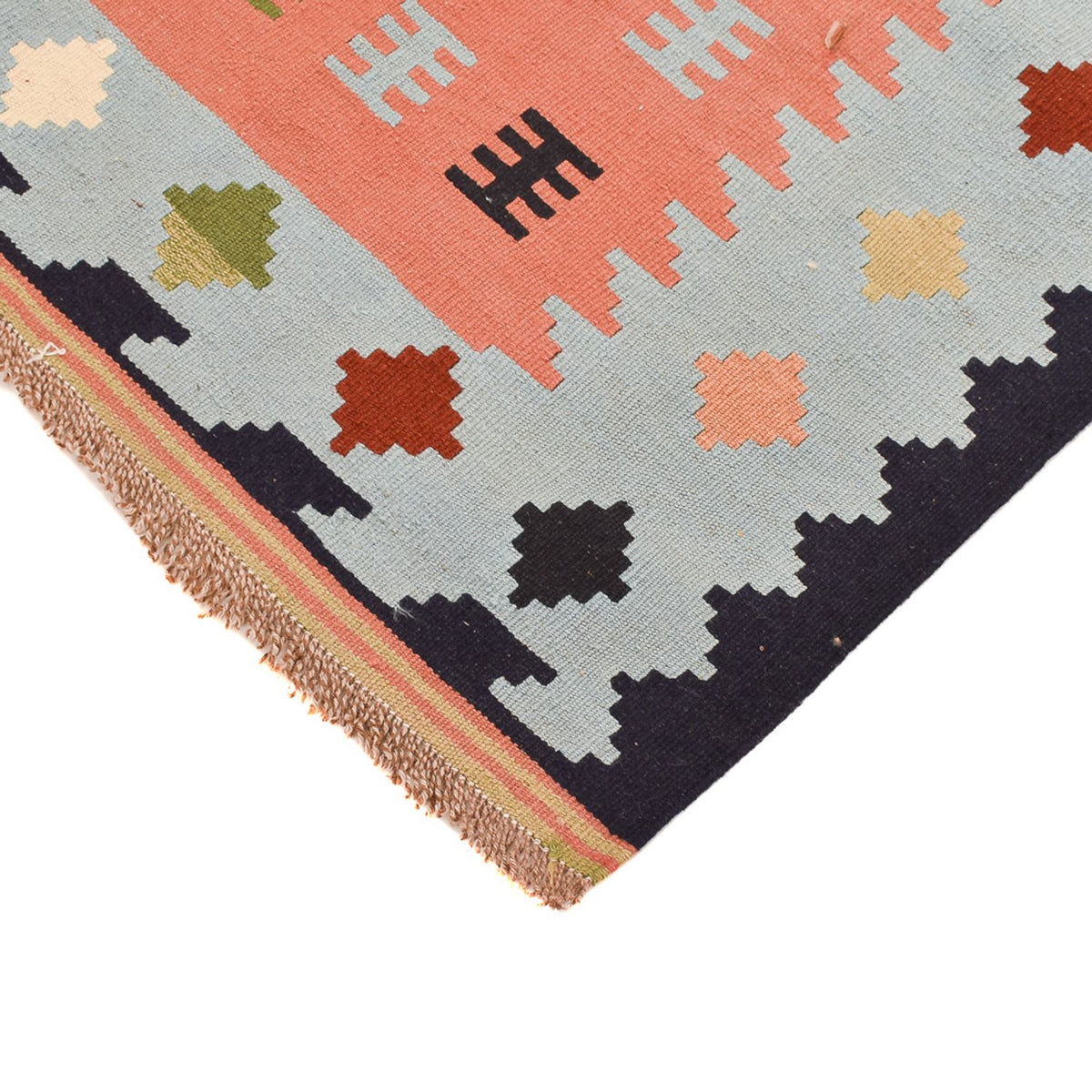 Kelim Carpet - orientalisk matta - 143 x 100 cm - flerfärgad