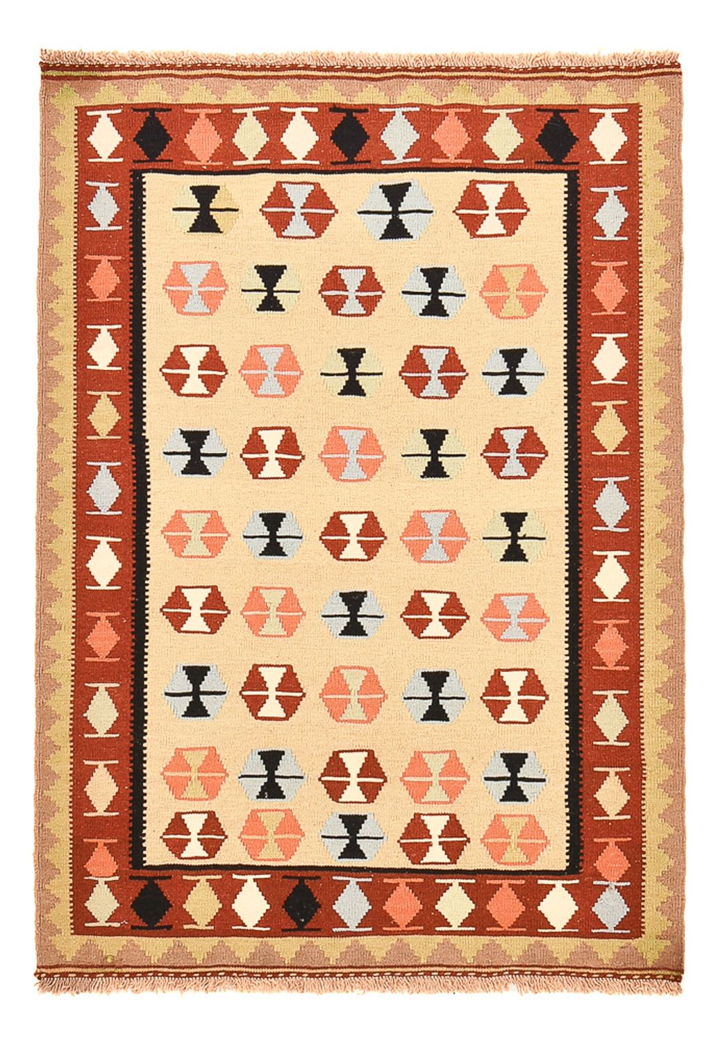 Kelim Carpet - orientalisk matta - 152 x 107 cm - flerfärgad