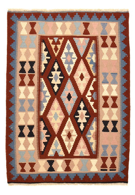 Kelim Carpet - orientalisk matta - 142 x 100 cm - flerfärgad