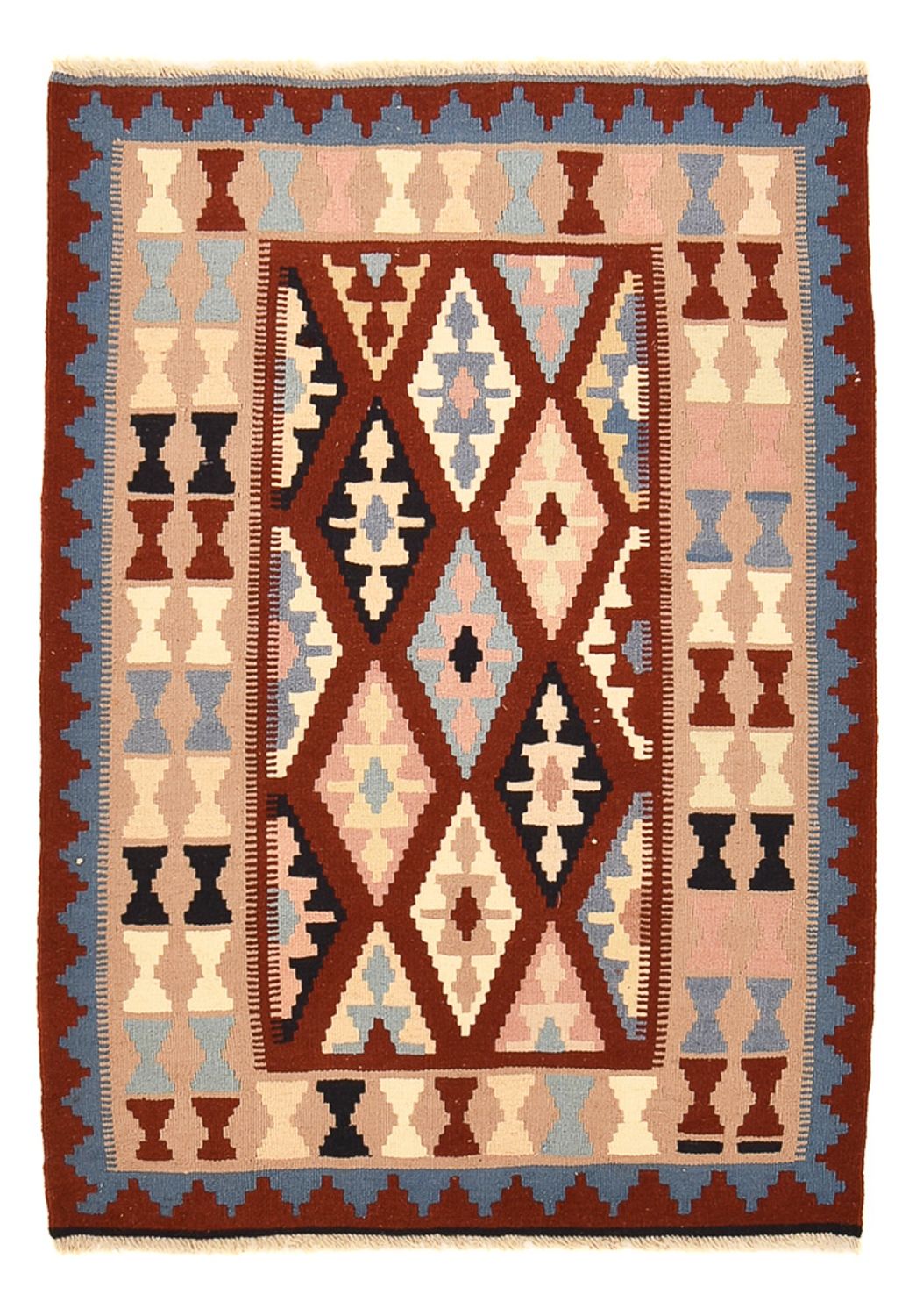 Kelim Carpet - orientalisk matta - 142 x 100 cm - flerfärgad