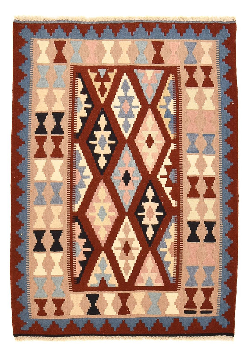 Kelim Carpet - orientalisk matta - 142 x 100 cm - flerfärgad