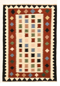 Kelim Carpet - orientalisk matta - 146 x 103 cm - flerfärgad