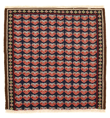 Kelim Carpet - orientalisk matta kvadrat  - 66 x 66 cm - flerfärgad