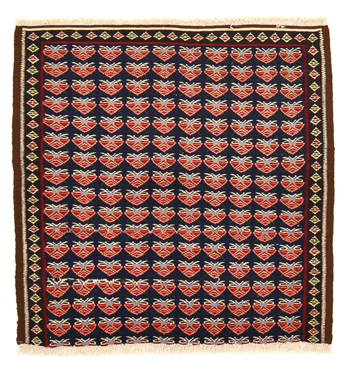 Kelim Carpet - orientalisk matta kvadrat  - 66 x 66 cm - flerfärgad