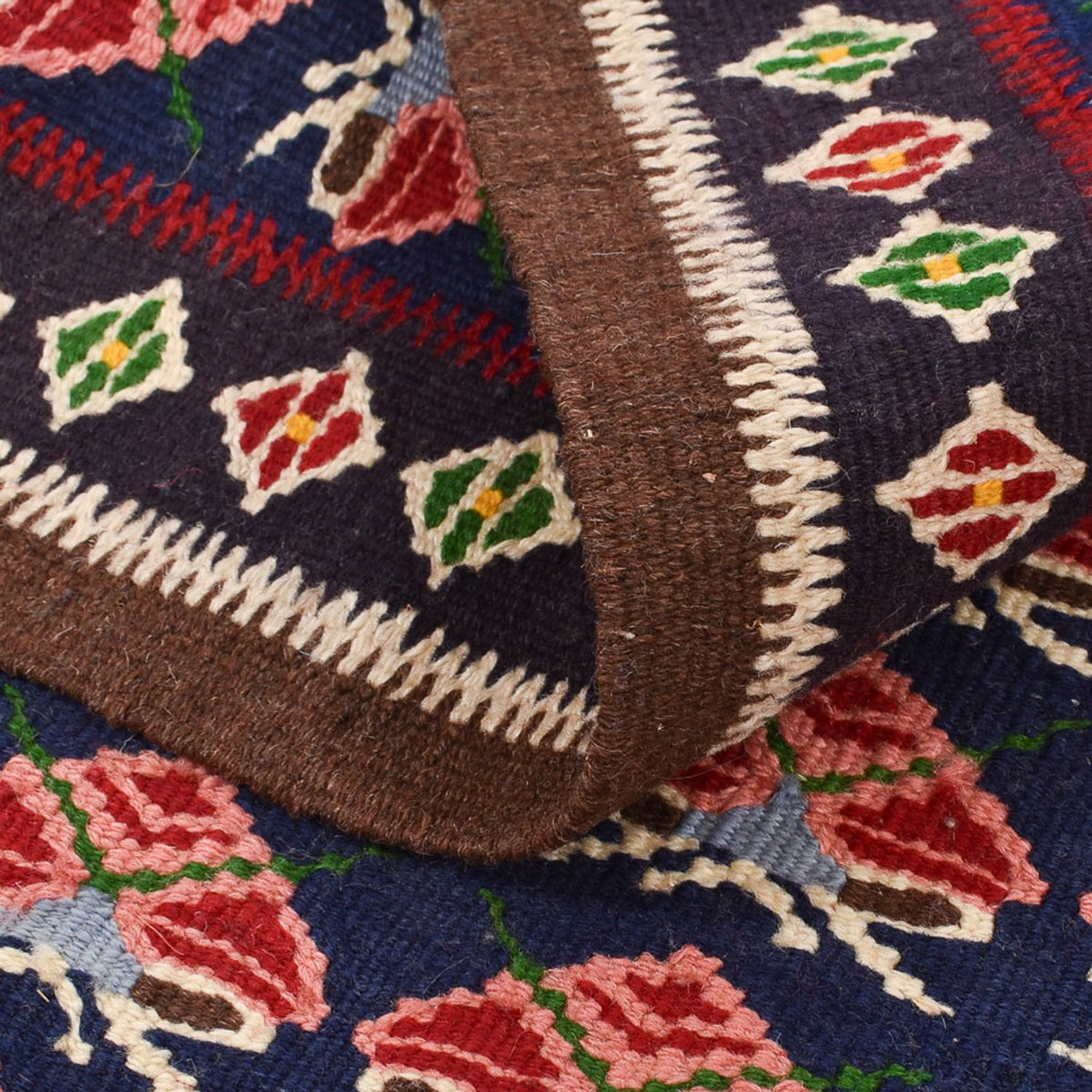 Kelim Carpet - orientalisk matta kvadrat  - 66 x 66 cm - flerfärgad