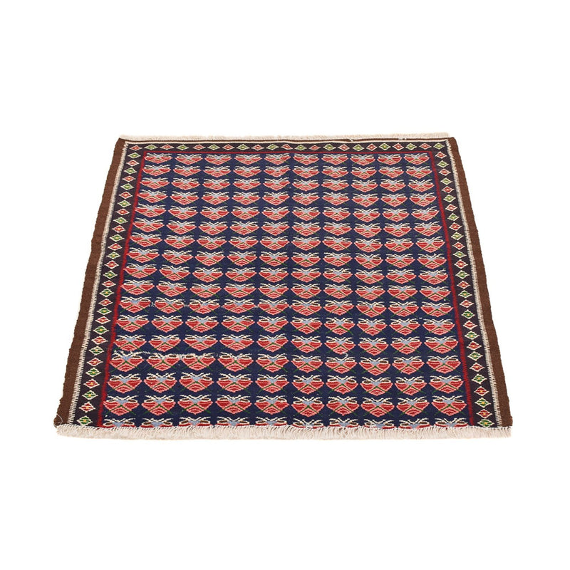 Kelim Carpet - orientalisk matta kvadrat  - 66 x 66 cm - flerfärgad