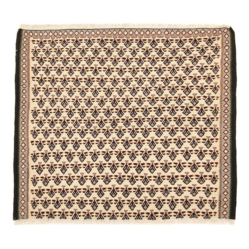 Kelim Carpet - orientalisk matta - 85 x 82 cm - grädde