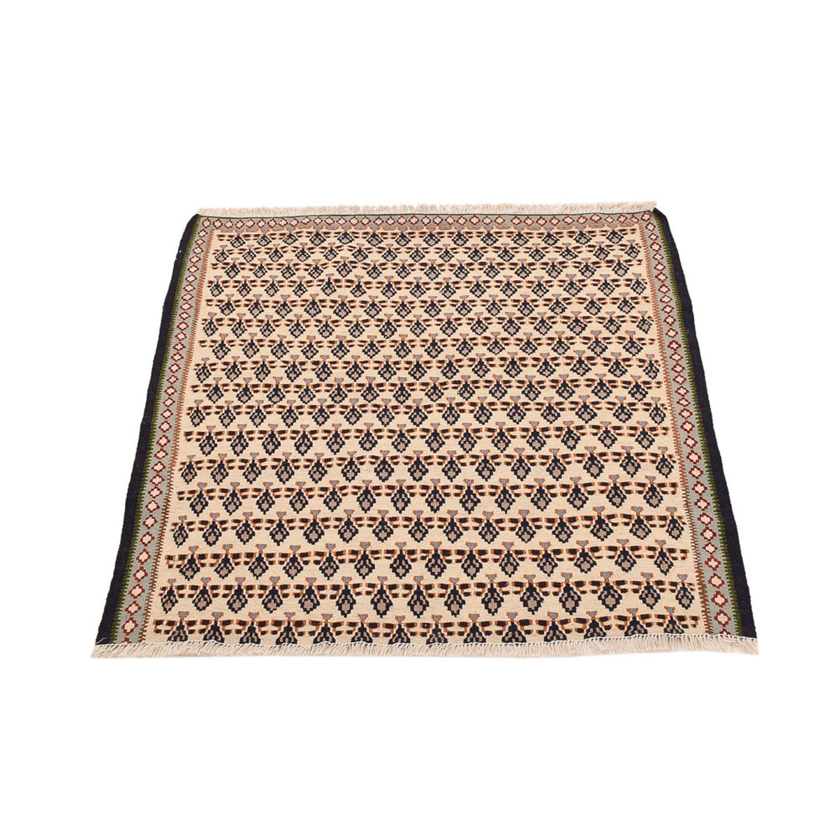 Kelim Carpet - orientalisk matta - 85 x 82 cm - grädde