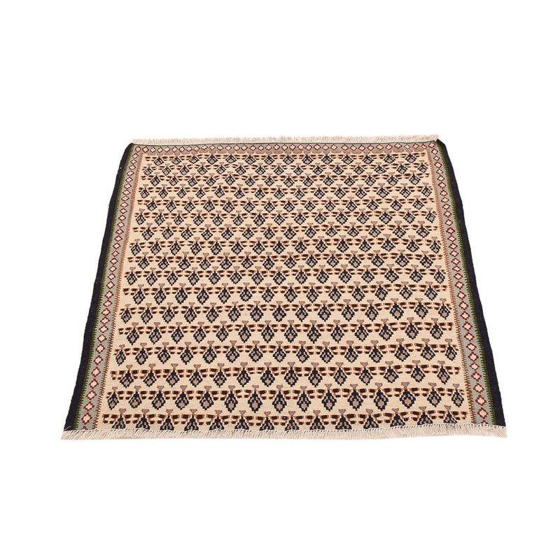 Kelim Carpet - orientalisk matta - 85 x 82 cm - grädde