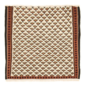 Kelim Carpet - orientalisk matta - 88 x 85 cm - grädde