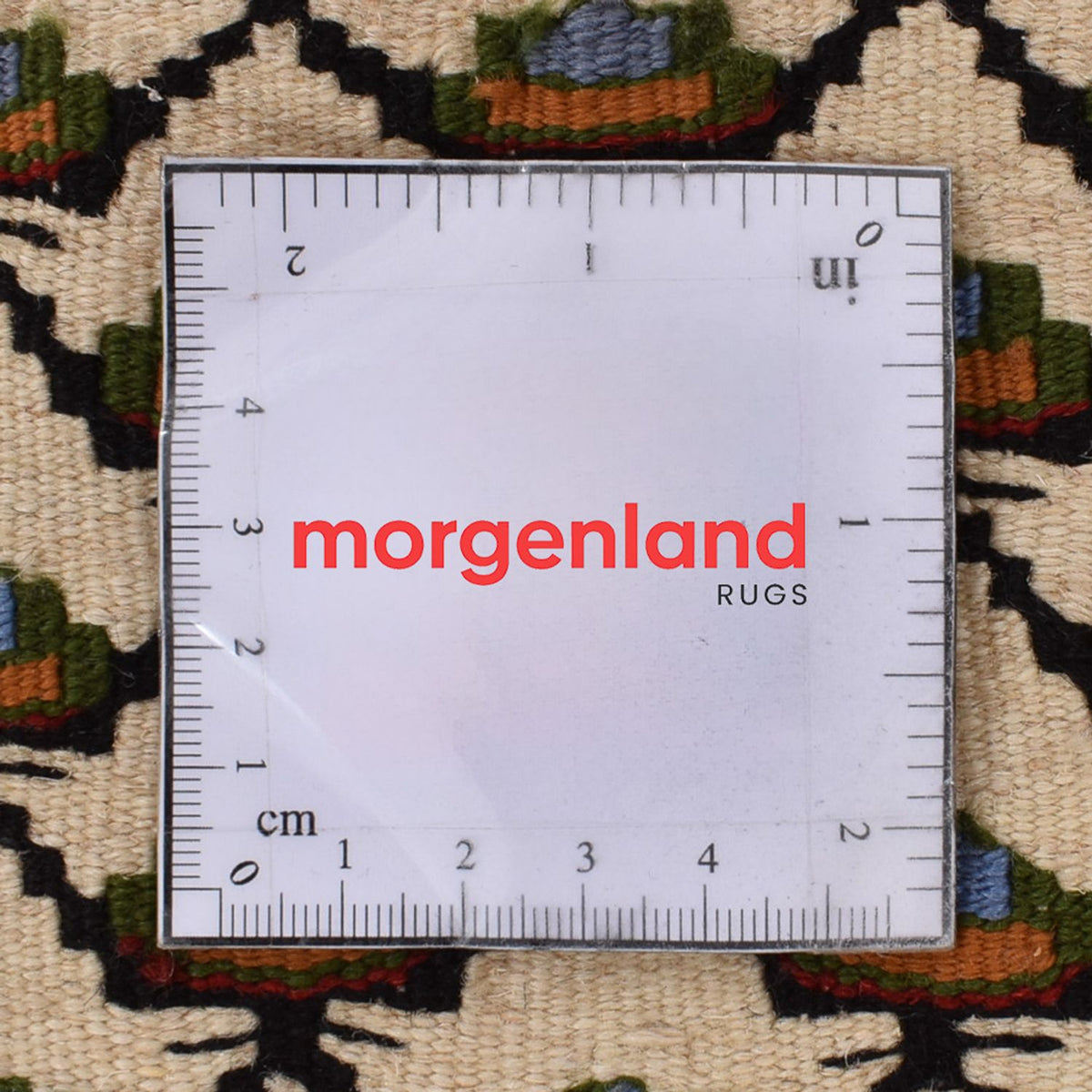 Kelim Carpet - orientalisk matta - 88 x 85 cm - grädde