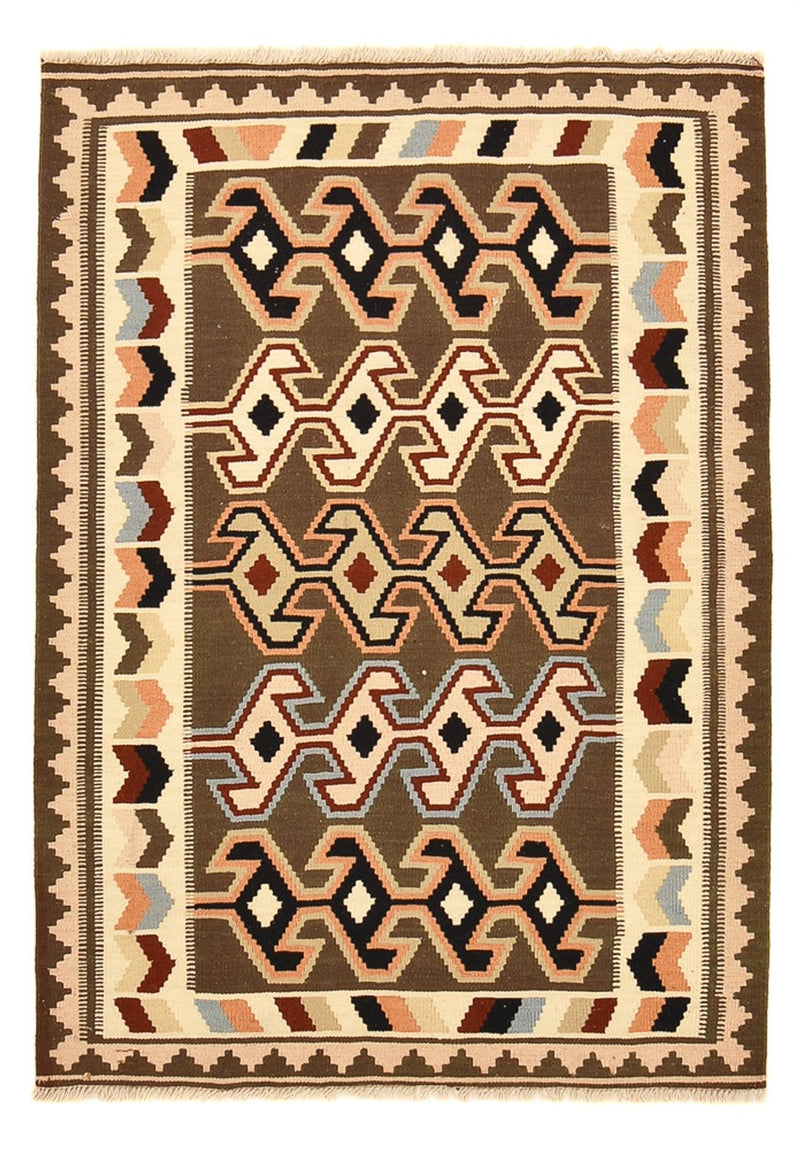 Kelim Carpet - orientalisk matta - 145 x 104 cm - flerfärgad