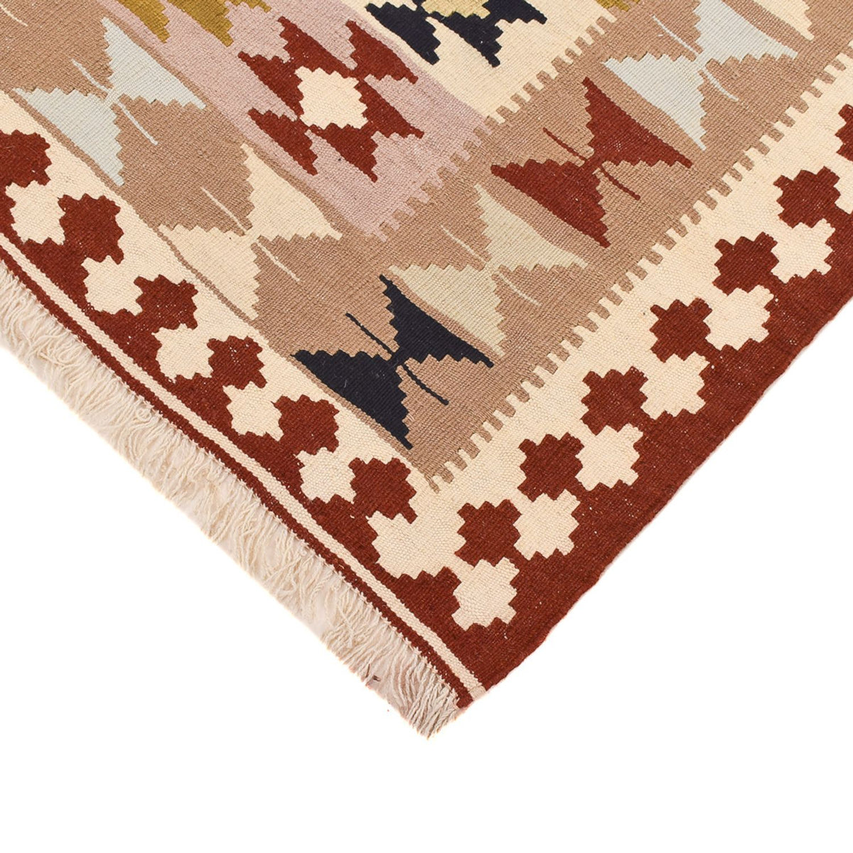 Kelim Carpet - orientalisk matta - 148 x 111 cm - flerfärgad