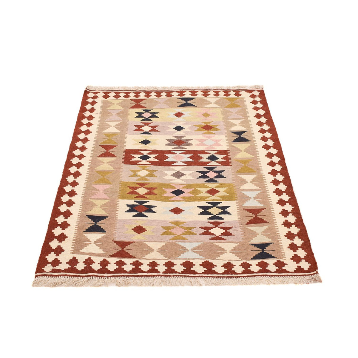 Kelim Carpet - orientalisk matta - 148 x 111 cm - flerfärgad
