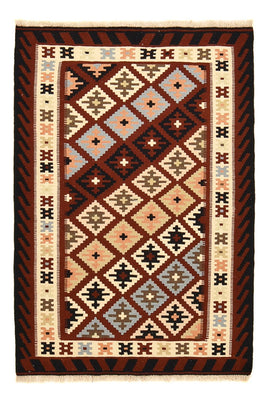 Kelim Carpet - orientalisk matta - 146 x 102 cm - flerfärgad