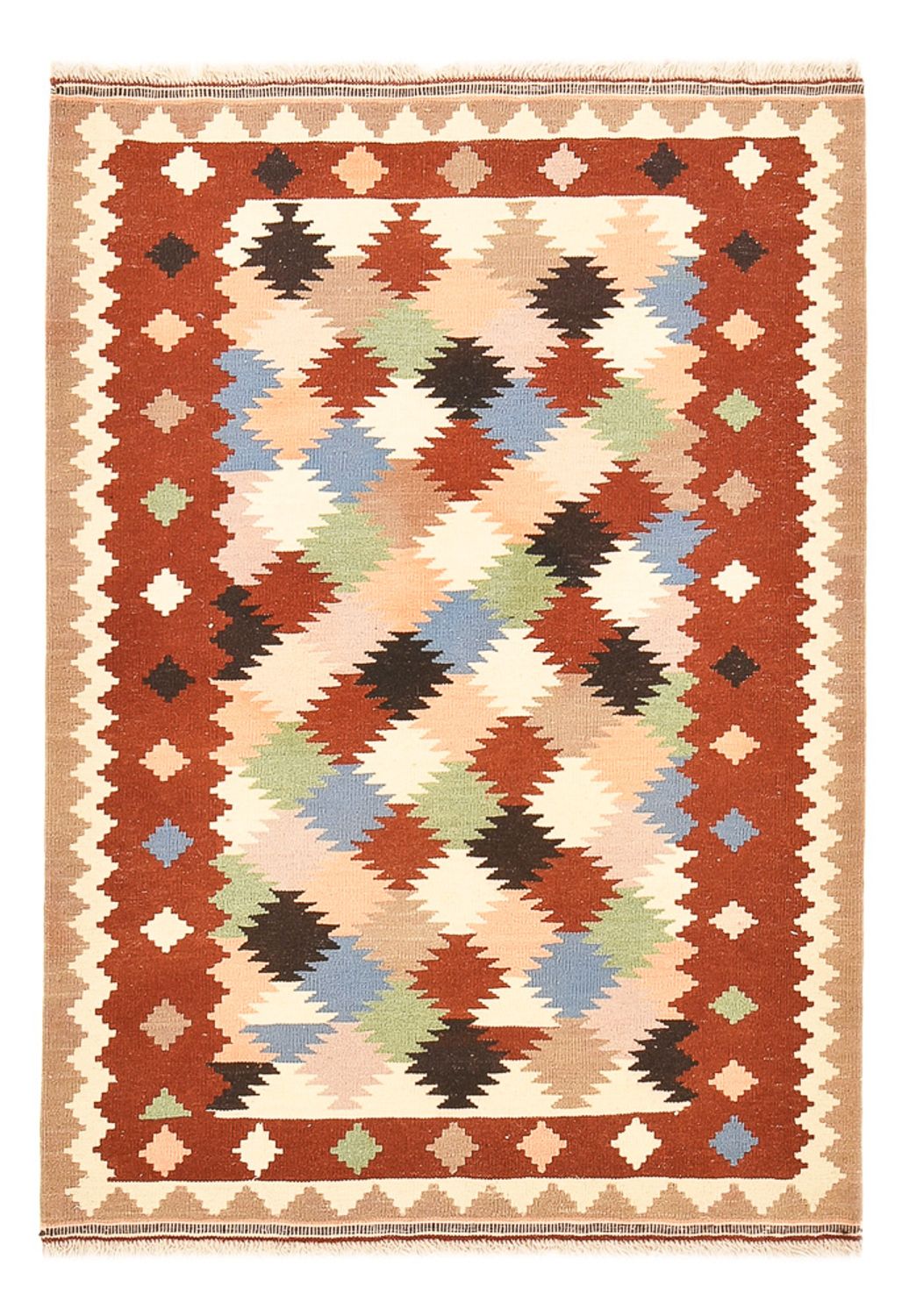 Kelim Carpet - orientalisk matta - 150 x 105 cm - flerfärgad