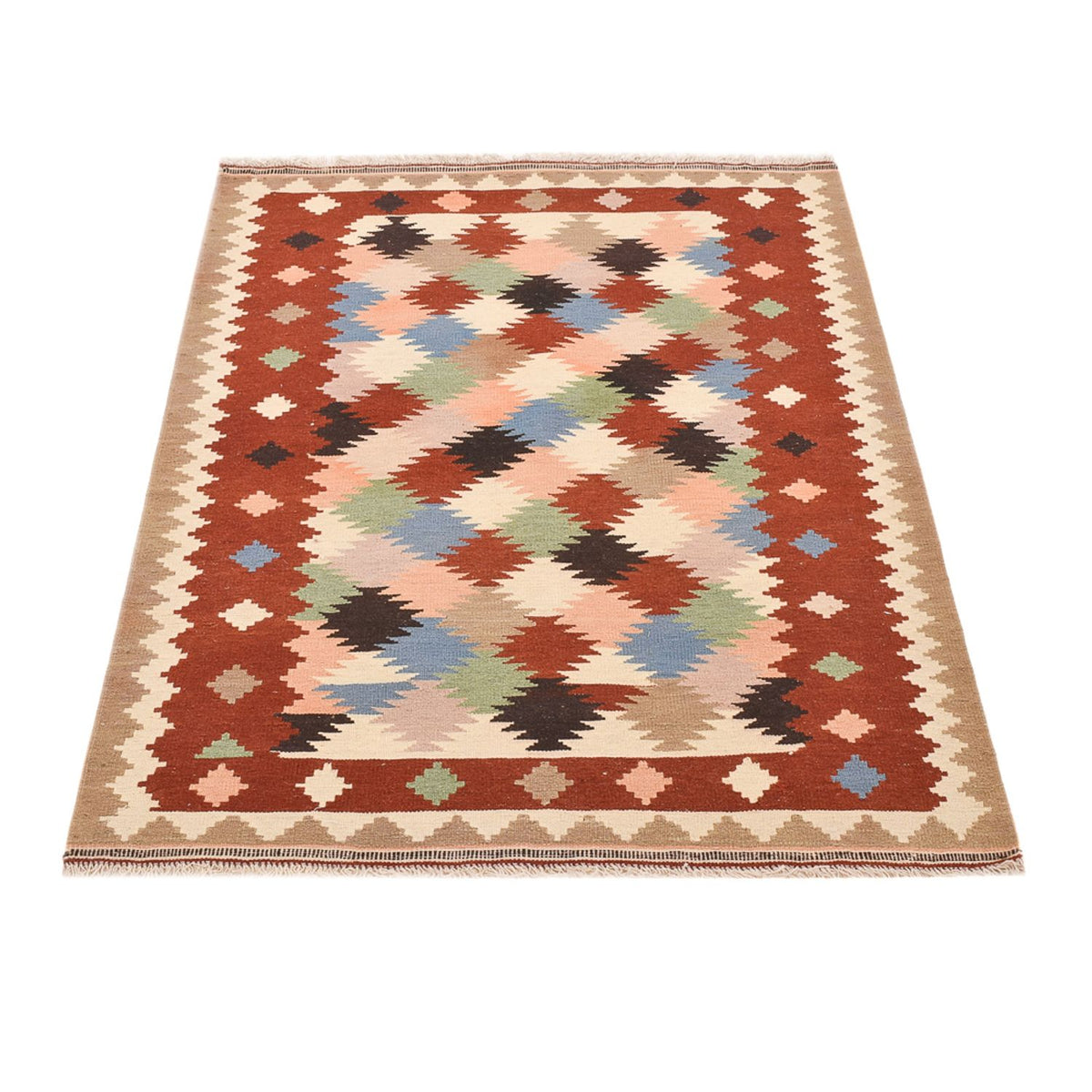 Kelim Carpet - orientalisk matta - 150 x 105 cm - flerfärgad