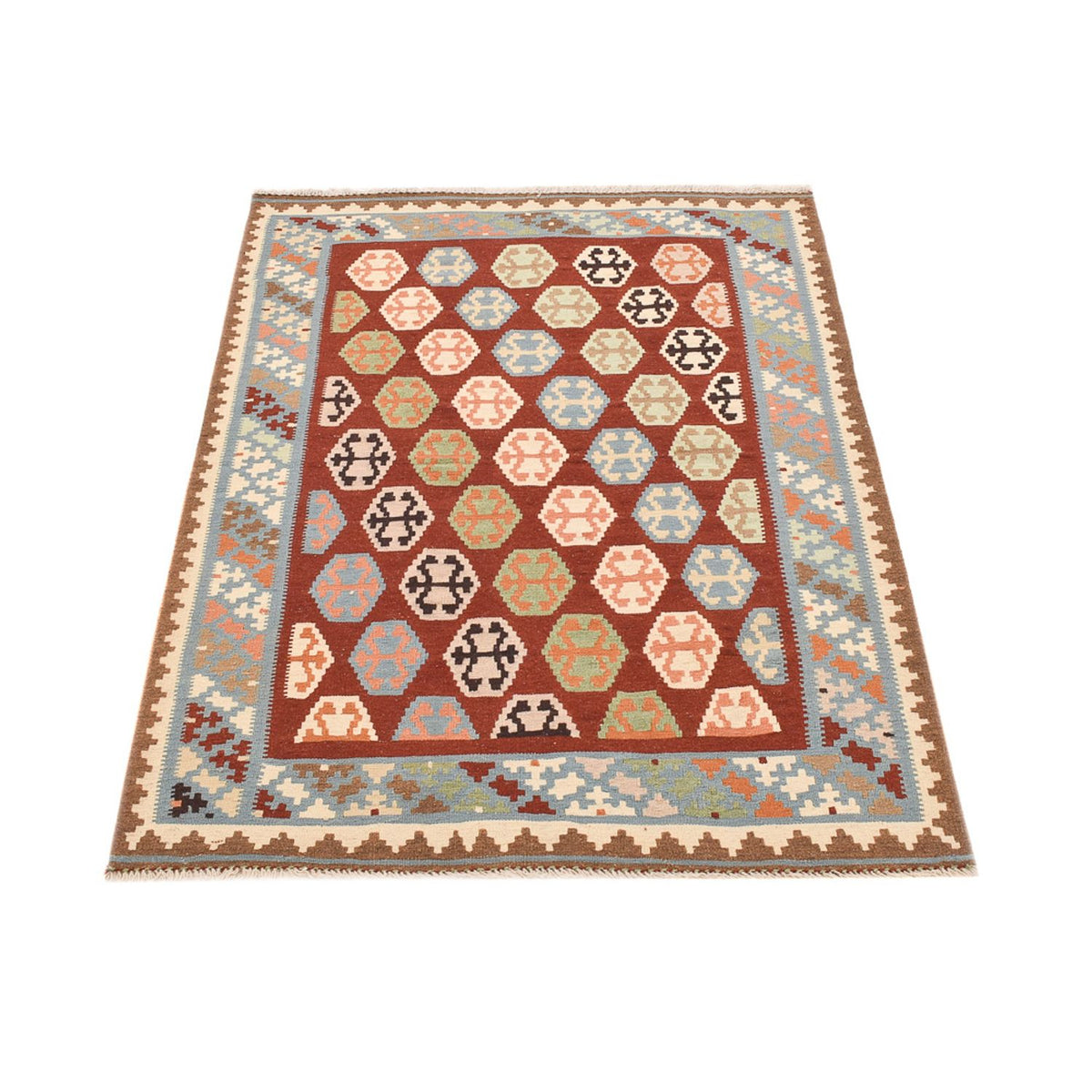Kelim Carpet - orientalisk matta - 145 x 107 cm - flerfärgad