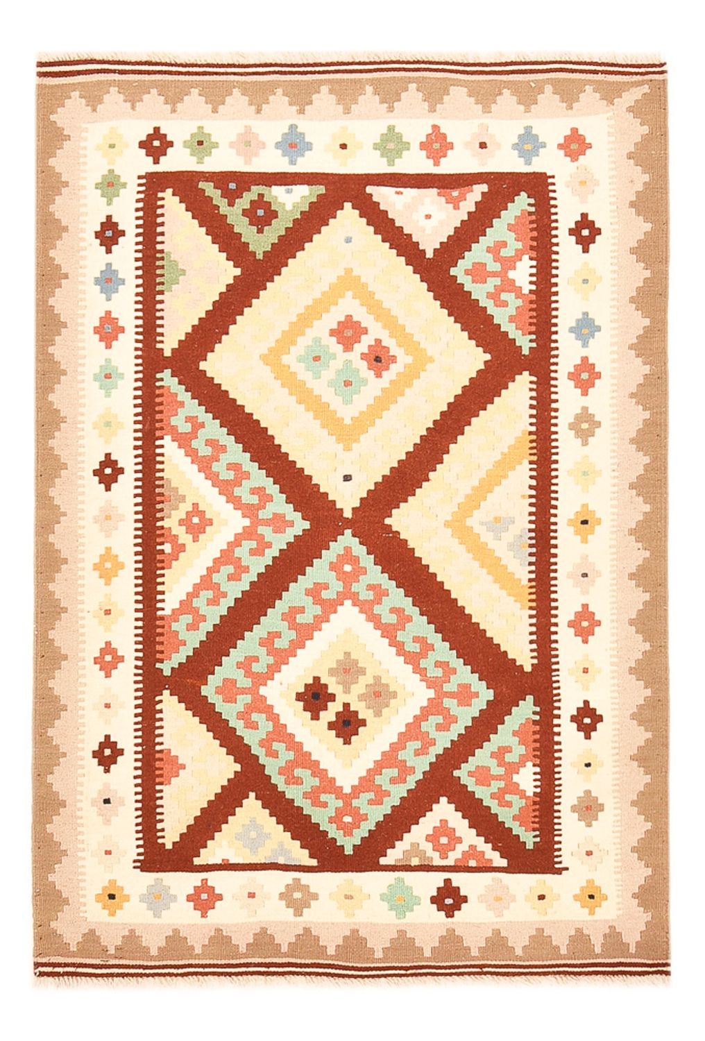Kelim Carpet - orientalisk matta - 150 x 103 cm - flerfärgad