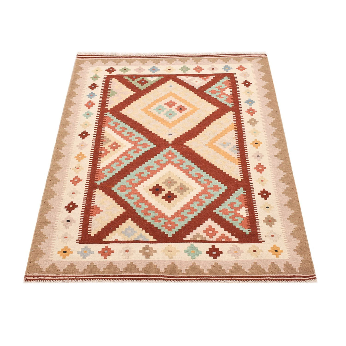 Kelim Carpet - orientalisk matta - 150 x 103 cm - flerfärgad