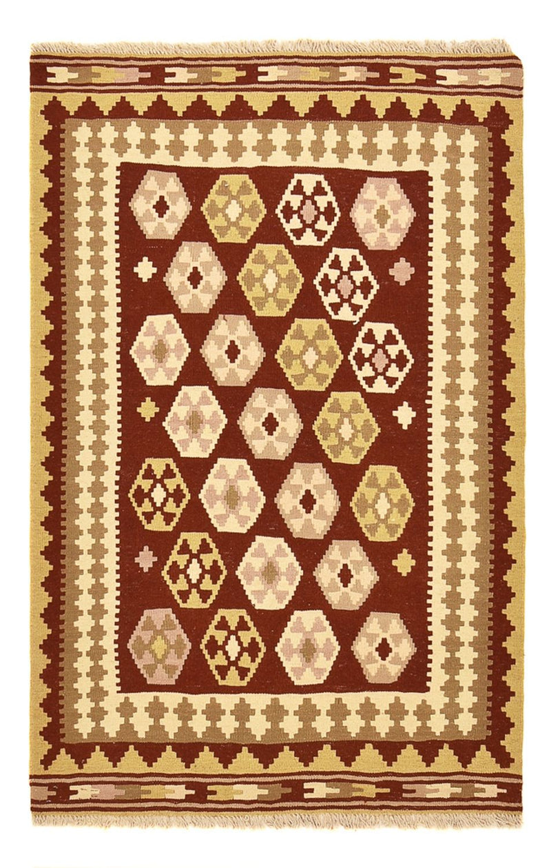 Kelim Carpet - orientalisk matta - 155 x 100 cm - flerfärgad