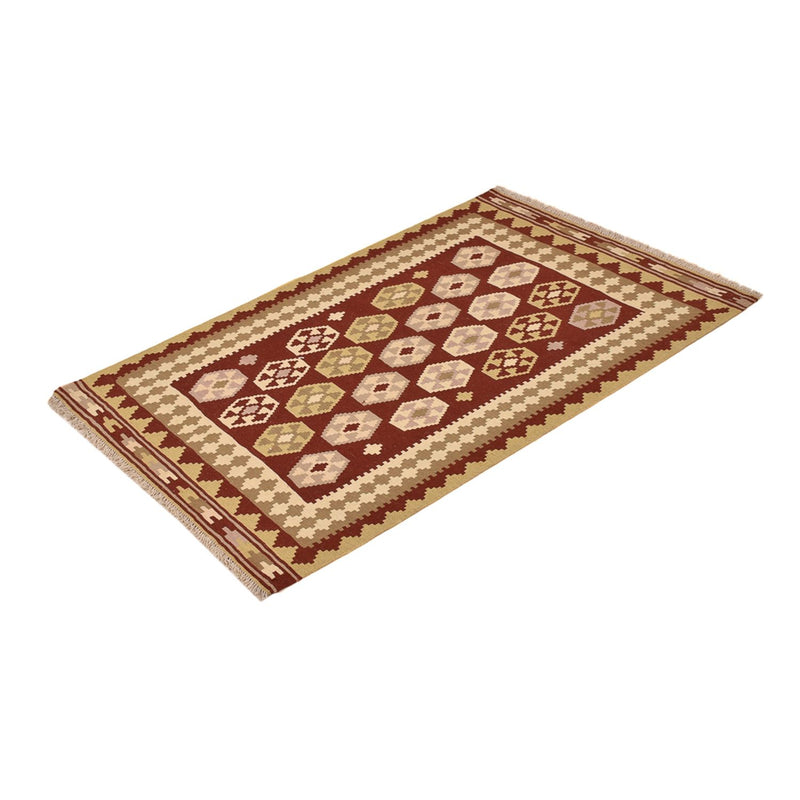 Kelim Carpet - orientalisk matta - 155 x 100 cm - flerfärgad