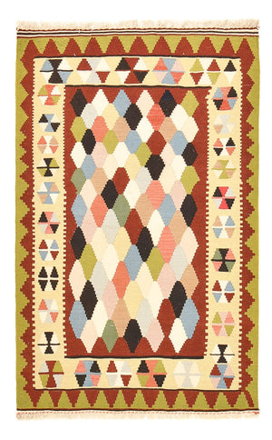 Kelim Carpet - orientalisk matta - 157 x 98 cm - flerfärgad