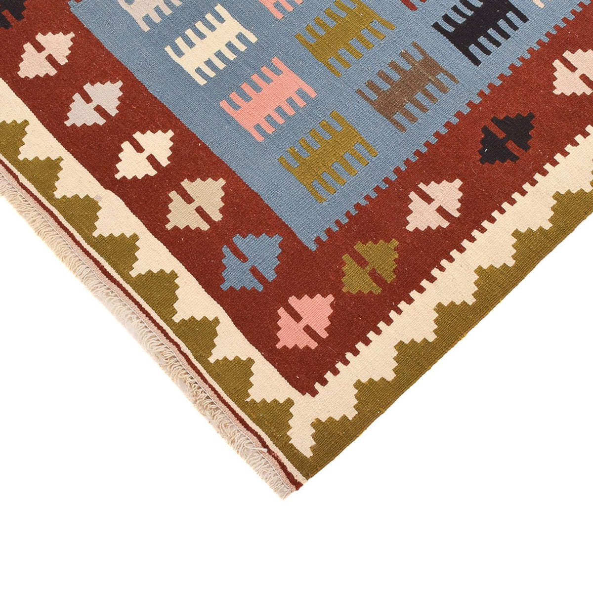 Kelim Carpet - orientalisk matta - 150 x 98 cm - flerfärgad