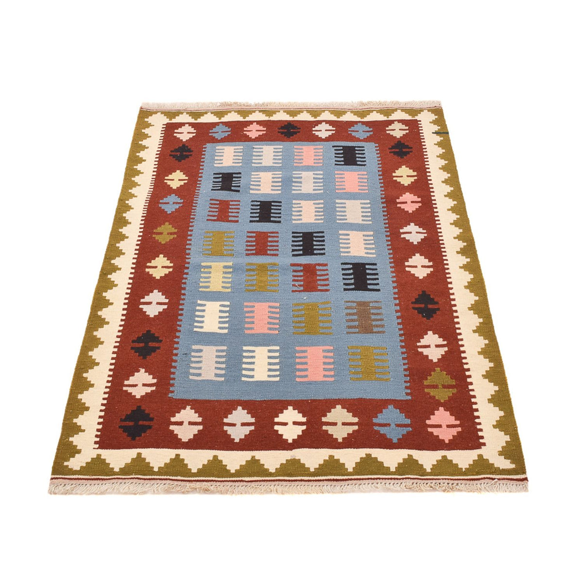 Kelim Carpet - orientalisk matta - 150 x 98 cm - flerfärgad